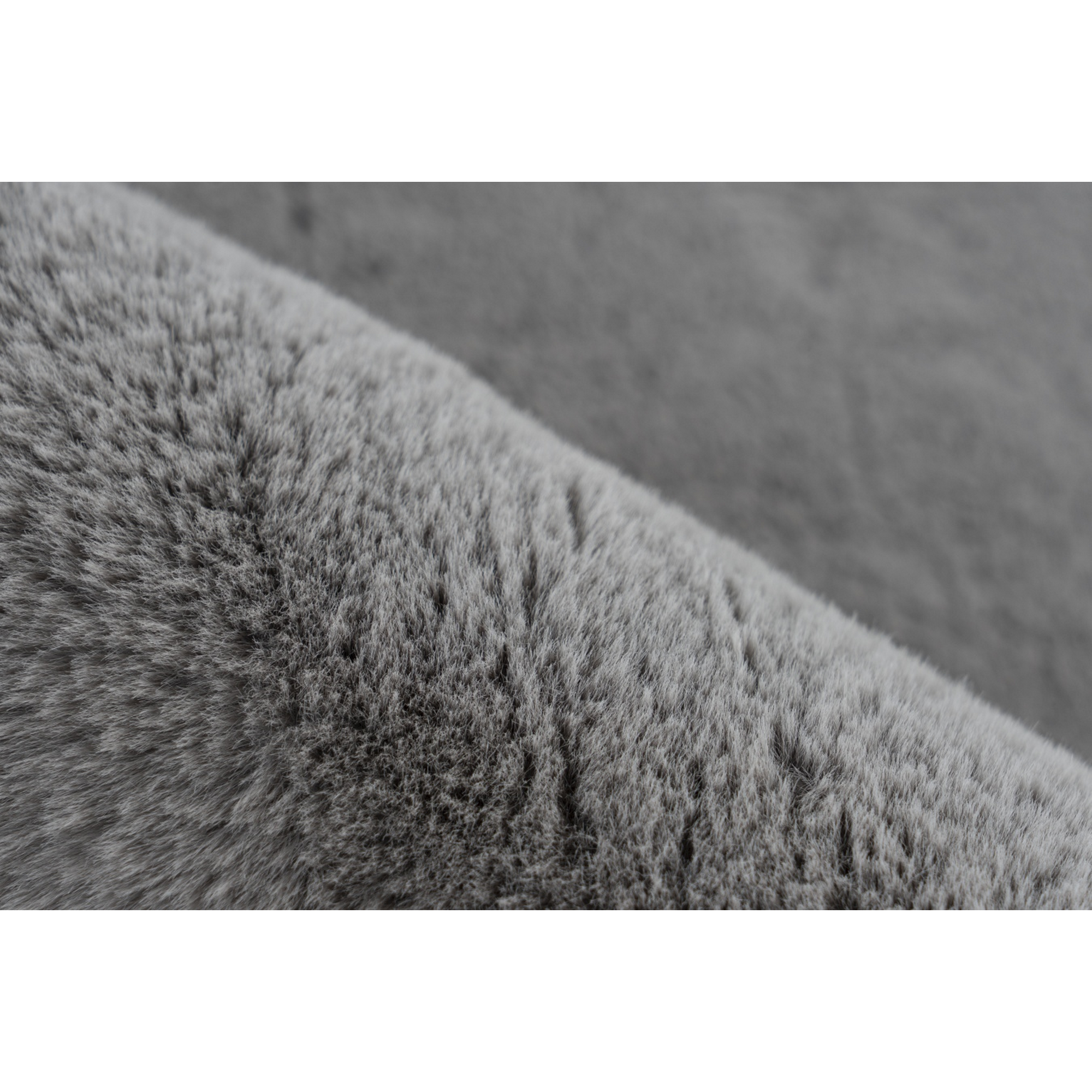 Kunstfell-Teppich 'Emotion' grau 80 x 150 cm