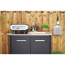 Pizzaofen 17" schwarz 60,5 x 30,5 x 42,5 cm