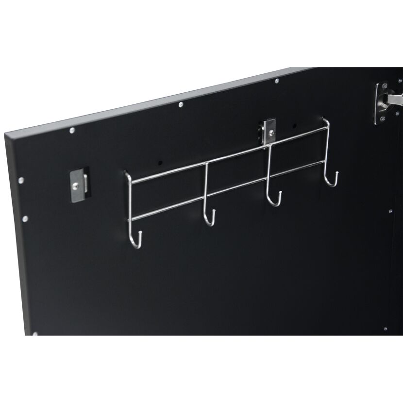 Outdoorküche Edelstahl schwarz 120 x 90 x 67 cm