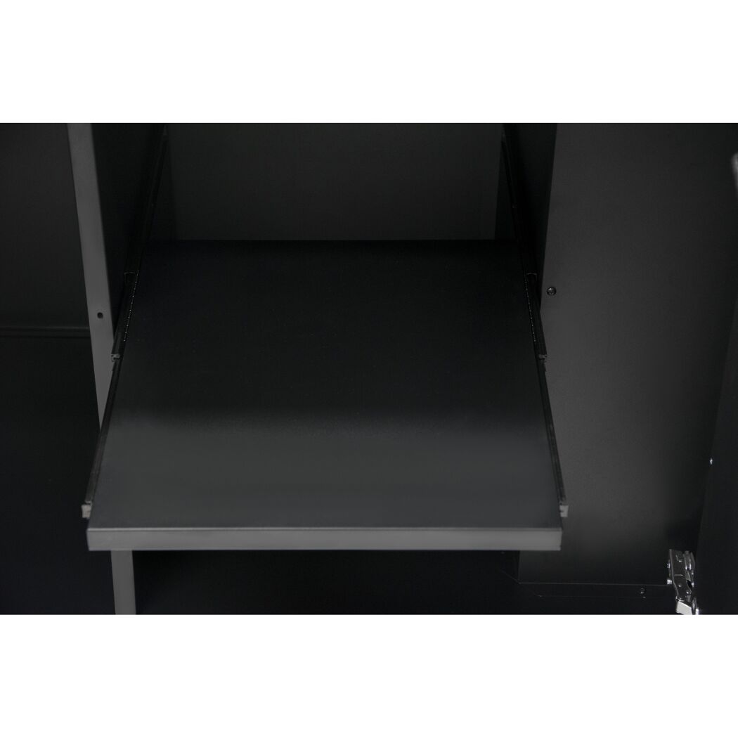Outdoorküche Edelstahl schwarz 180 x 90 x 67 cm