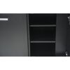 Outdoorküche Edelstahl schwarz 180 x 90 x 67 cm