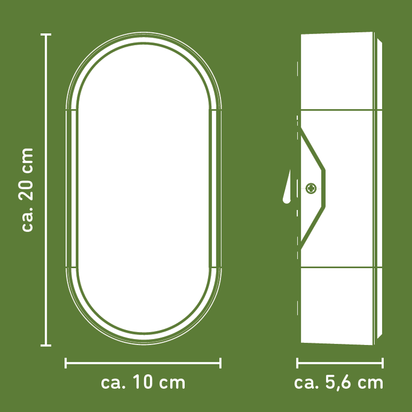 LED-Wandleuchte 'Istanbul' schwarz 10 W 20 cm