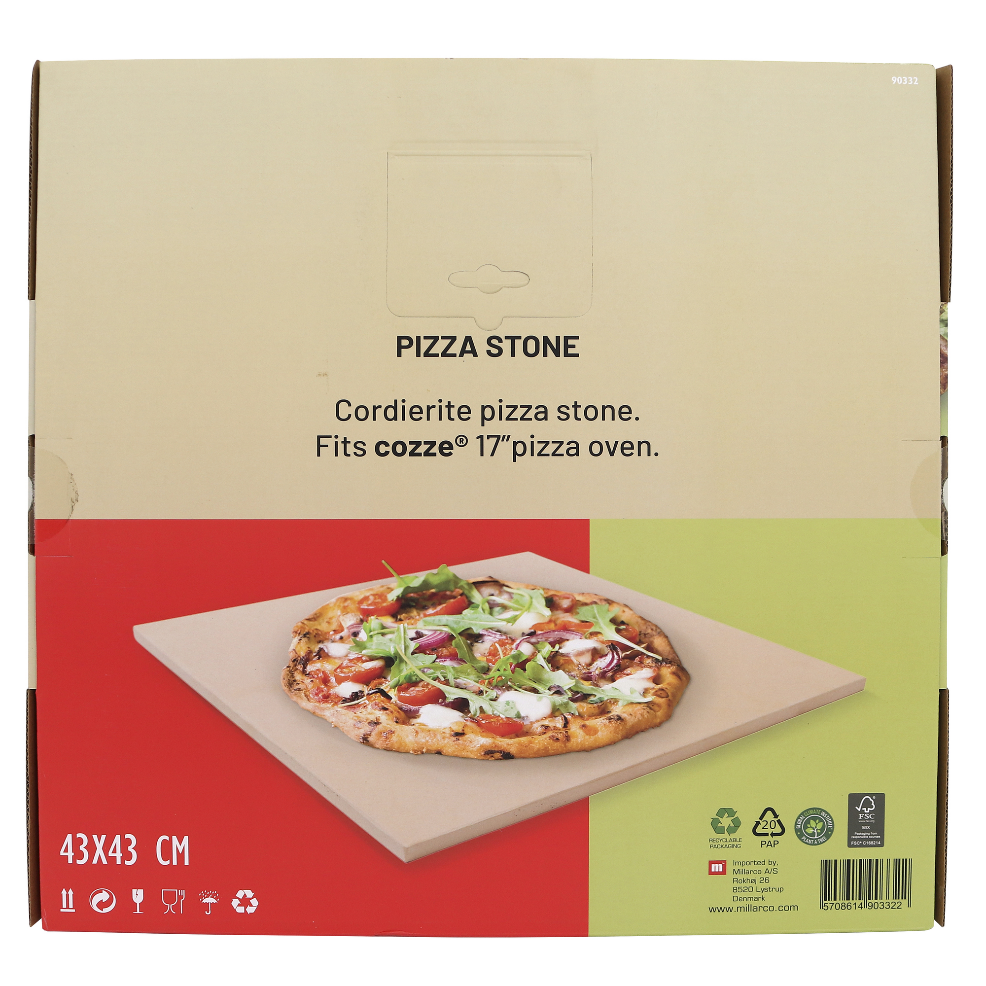 Pizzastein 43 × 1 x 43 cm + product picture