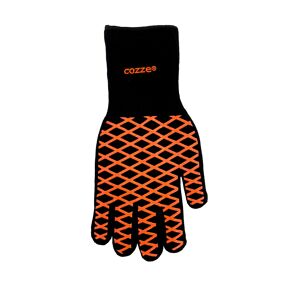 Pizzahandschuh schwarz, orange Universalgröße für 350 °C