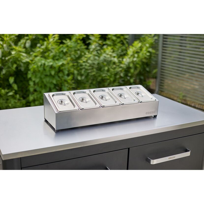 Topping-Station Edelstahl 60 x 19,7 x 15 cm