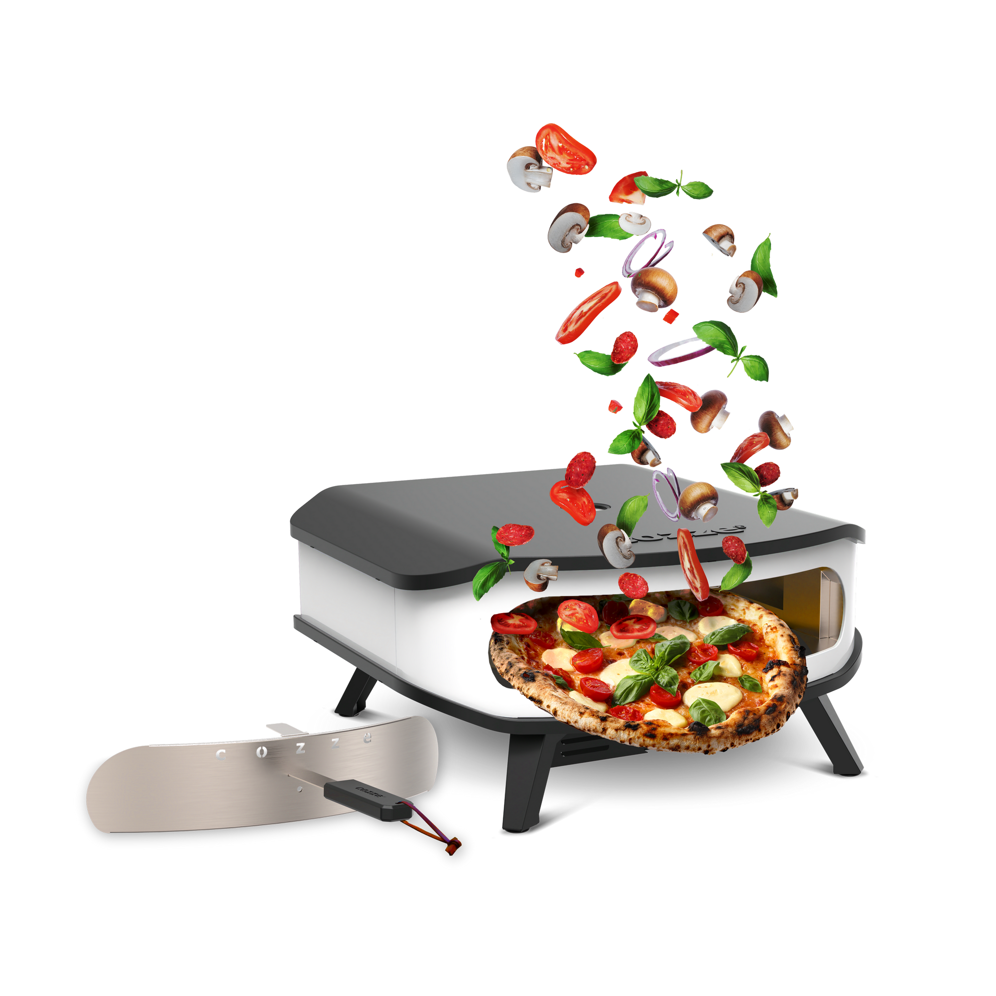 Pizzaofen 17" schwarz 60,5 x 30,5 x 42,5 cm