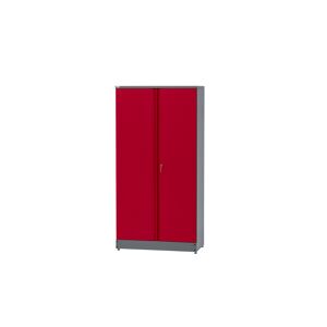 Hochschrank 2-Türig mit 4 Fachböden dunkelrot 91 x 180 x 45 cm