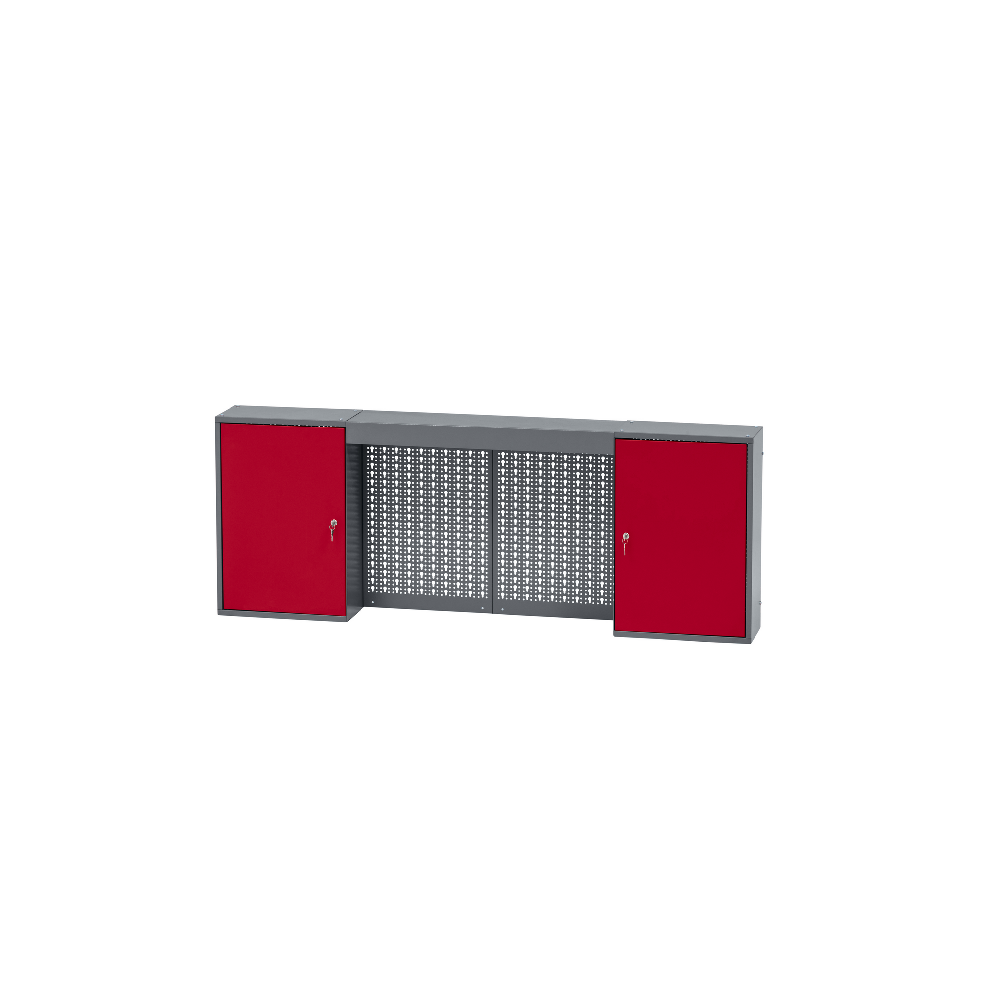 Hängeschrank 2-Türig mit Lichtblende dunkelrot 160 x 60 x 20 cm