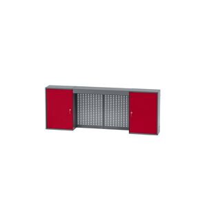 Hängeschrank 2-Türig mit Lichtblende dunkelrot 160 x 60 x 20 cm