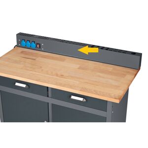 Werkzeug- und Steckdosenleiste für Werkbank mit Schalter 3-fach 120 cm