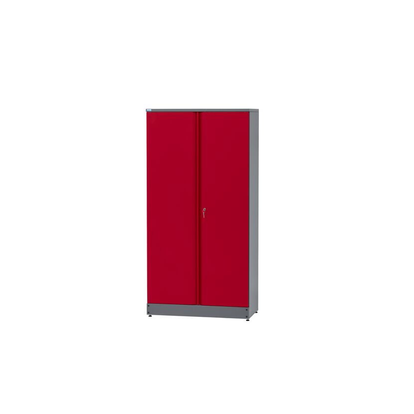 Materialschrank 2-türig 10 Schubladen dunkelrot 91 x 180 x 45 cm