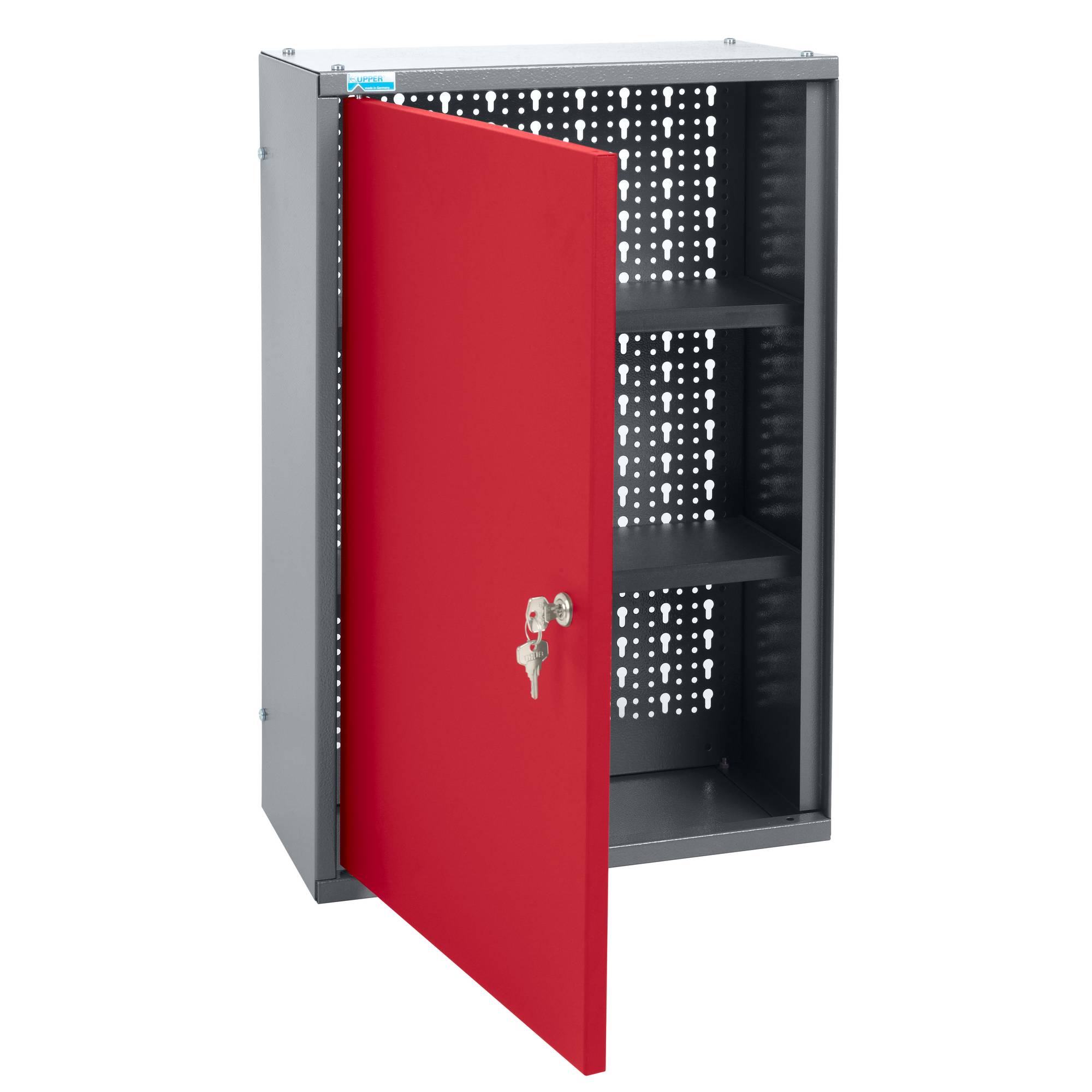 Hängeschrank Eintürig mit 2 Fachböden dunkelrot 40 x 60 x 20 cm