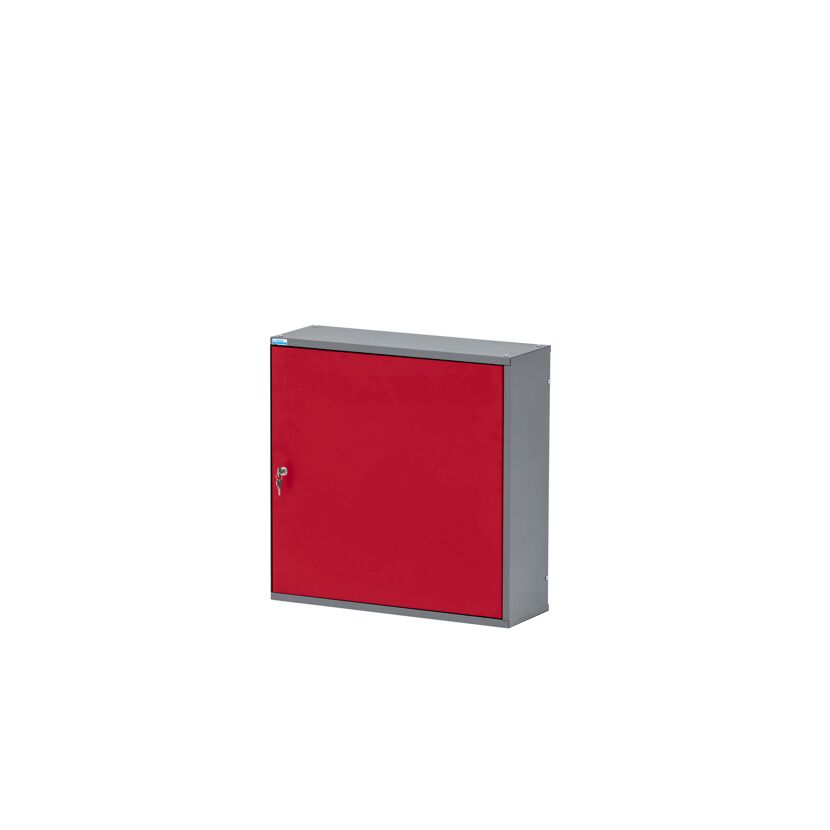 Hängeschrank Eintürig mit 6 Sichtboxen dunkelrot 60 x 60 x 20 cm