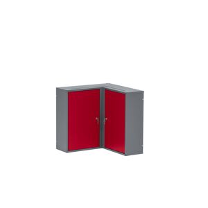 Eck-Hängeschrank 2-Türig mit 4 Fachböden dunkelrot 60 x 60 x 60 cm