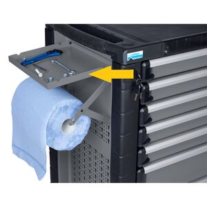 Papierrollenhalter für Werkstattwagen '12780 und 70108' Stahlblech hellgrau 27 x 22 x 23 cm