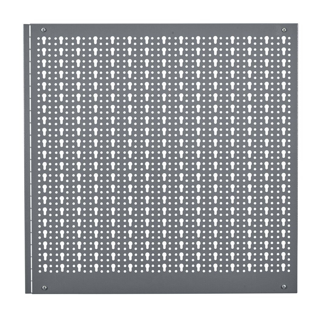 Lochwand Stahlblech hellgrau 60 x 60 x 1,5 cm