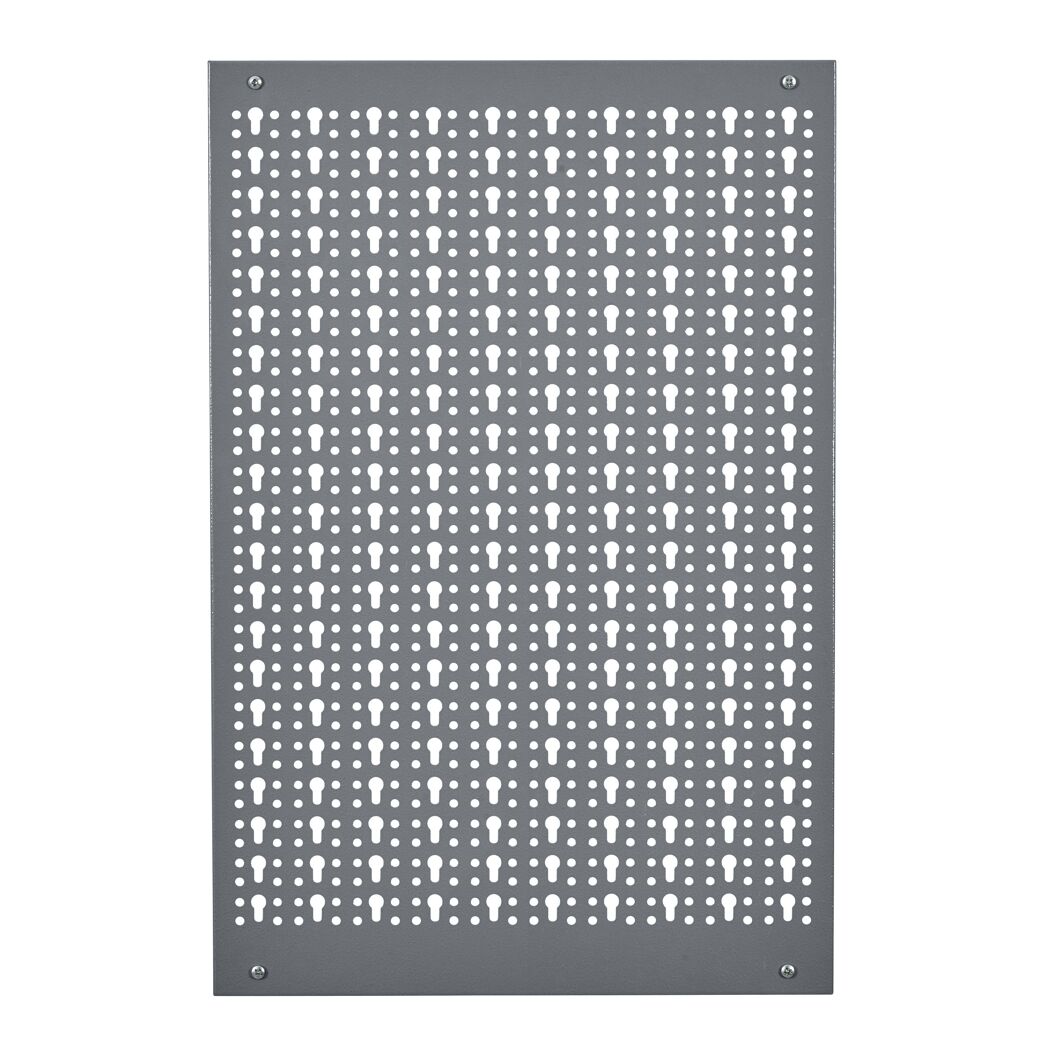 Lochwand Stahlblech hellgrau 40 x 60 x 1,5 cm