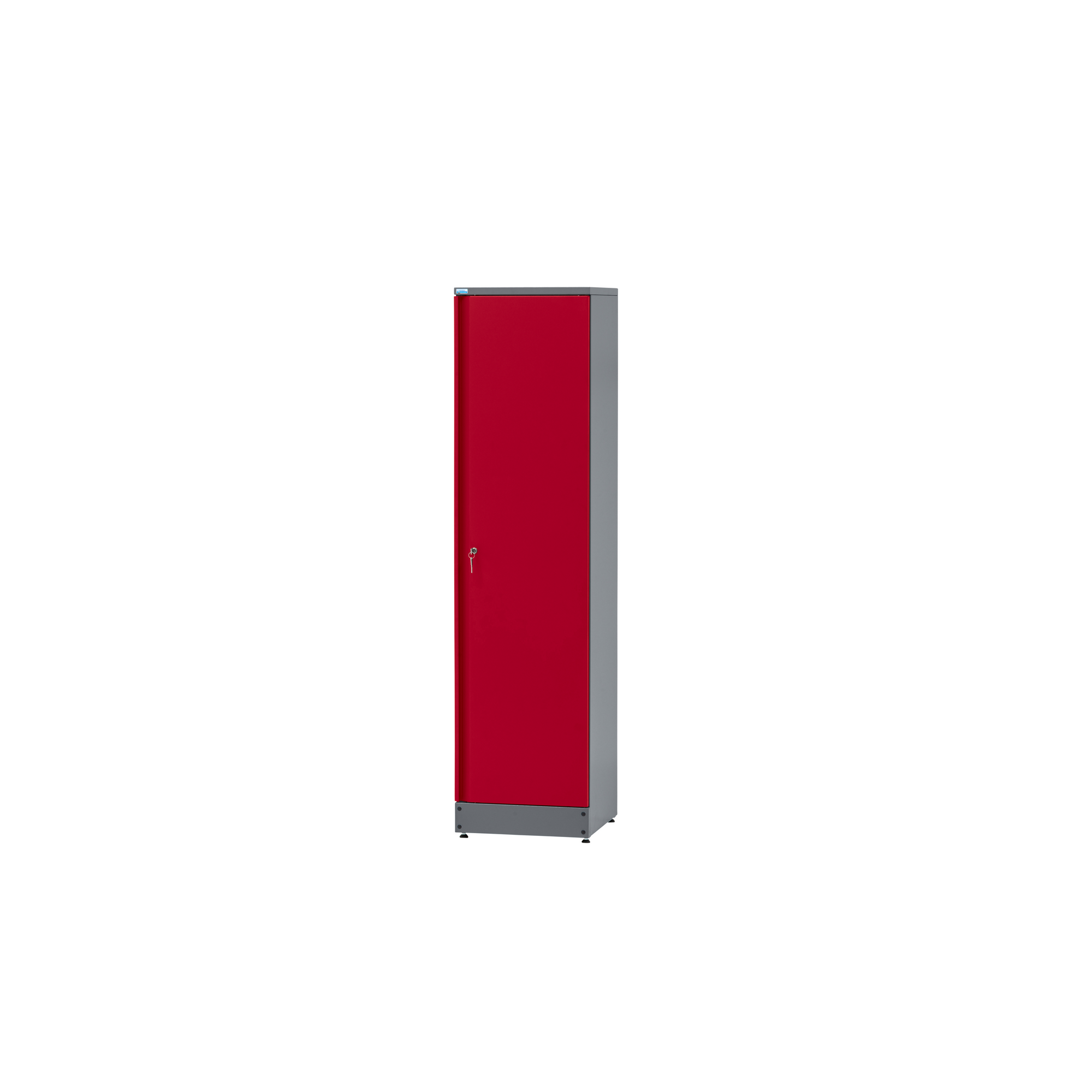 Hochschrank  Eintürig mit 4 Fachböden dunkelrot 45,5 x 180 x 45 cm