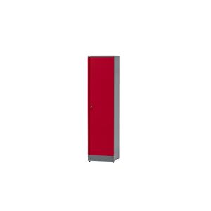 Hochschrank Eintürig mit 4 Fachböden dunkelrot 45,5 x 180 x 45 cm