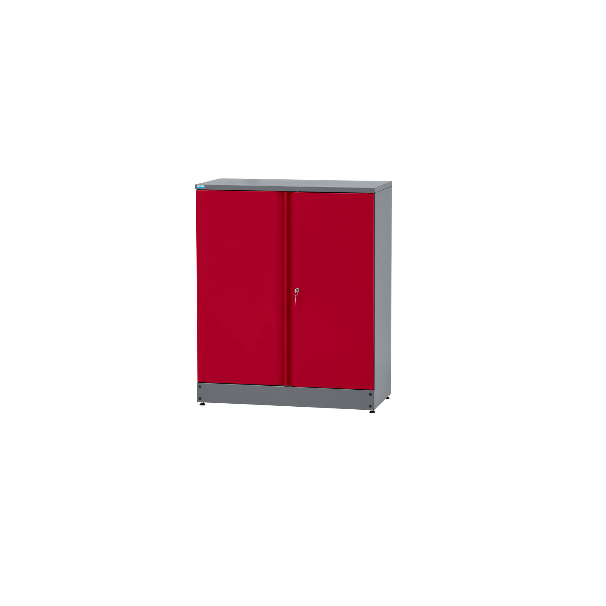 Materialschrank 2-Türig mit 10 Schubladen dunkelrot 91 x 110 x 45 cm