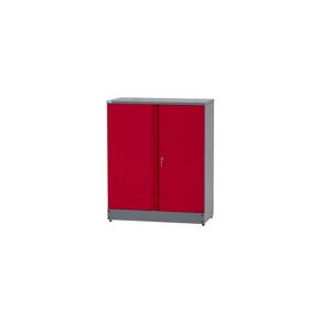 Materialschrank 2-Türig mit 10 Schubladen dunkelrot 91 x 110 x 45 cm