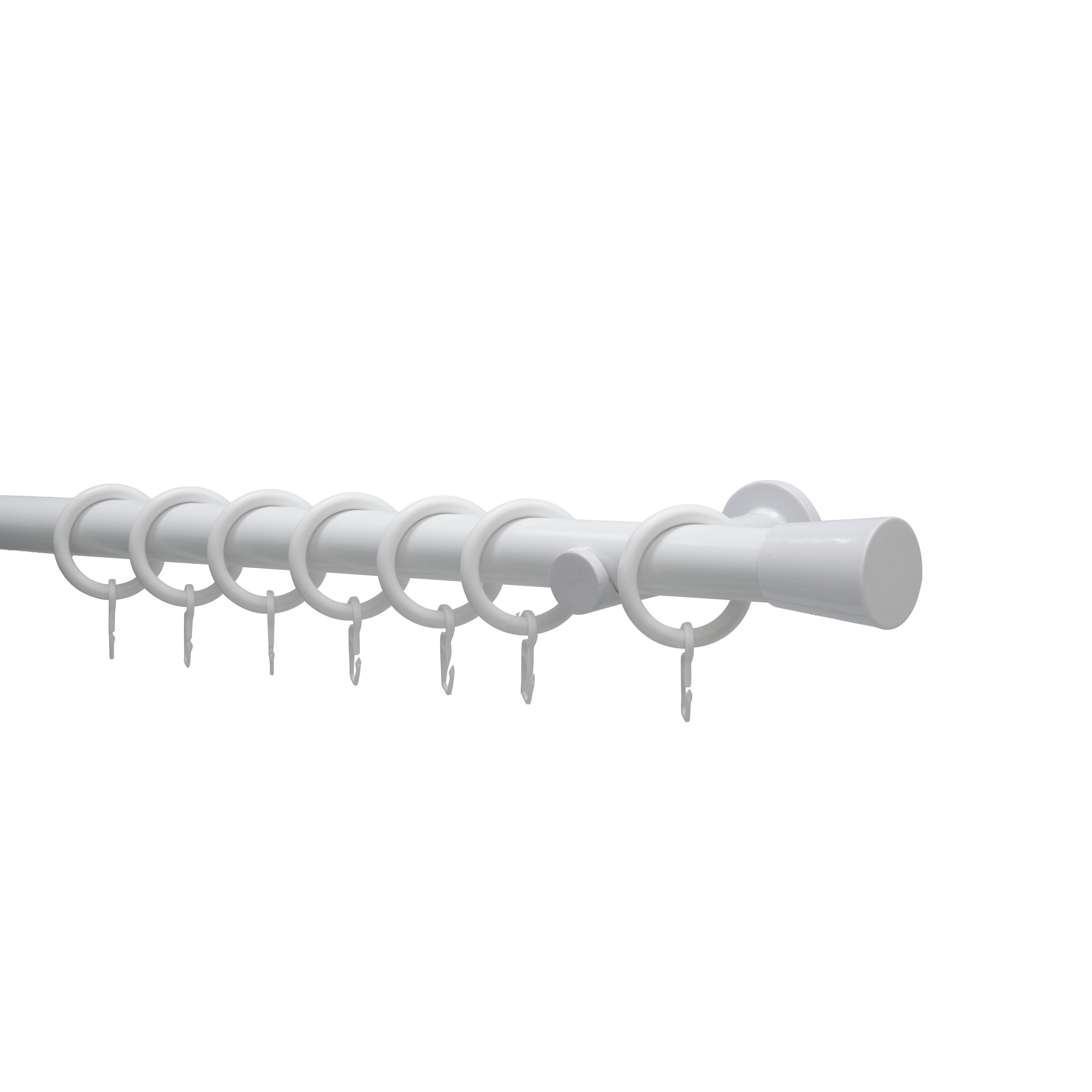 Gardinenstangen-Set 'Korfu' weiß Ø 28 x 2000 mm 5-teilig