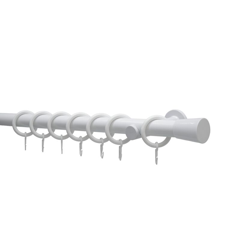 Gardinenstangen-Set 'Korfu' weiß Ø 28 x 2000 mm 5-teilig