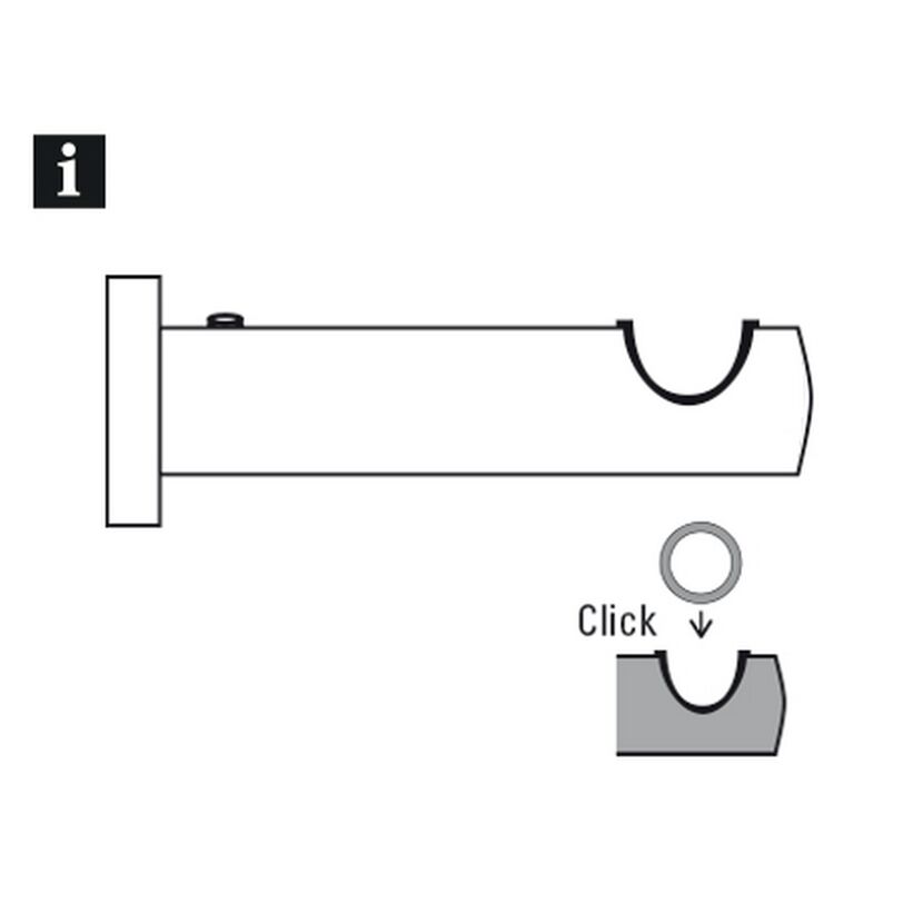 Gardinenstangen-Set 'Korfu' weiß Ø 28 x 2000 mm 5-teilig