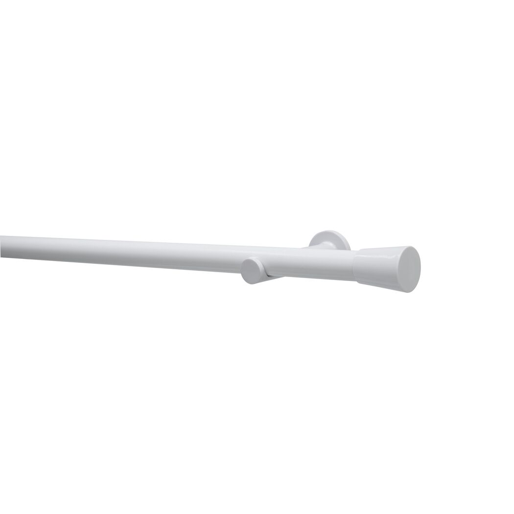 Gardinenstangen-Set 'Korfu' weiß Ø 28 x 2400 mm 5-teilig