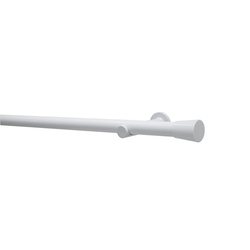 Gardinenstangen-Set 'Korfu' weiß Ø 28 x 2400 mm 5-teilig