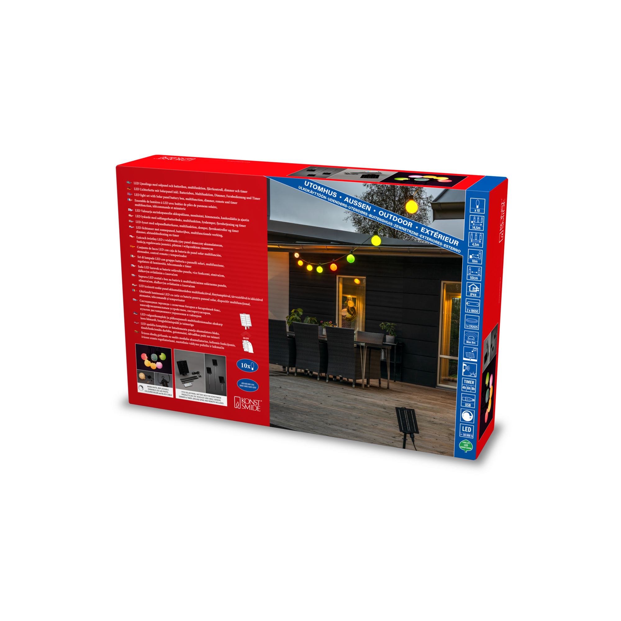 LED-Lichterketten 'Basis-Set' 10 LED bernsteinfarben 14,5 m