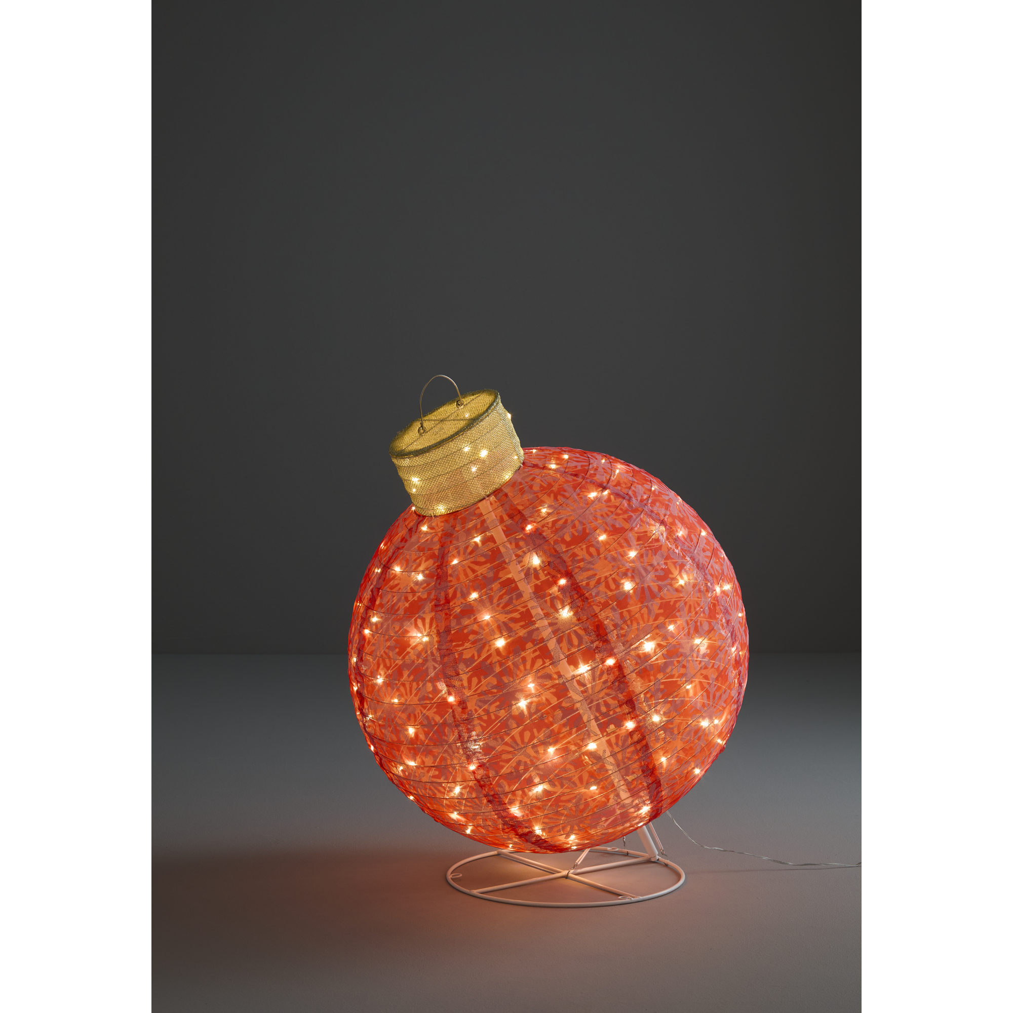 LED-Kugel rot/weiß 65 cm