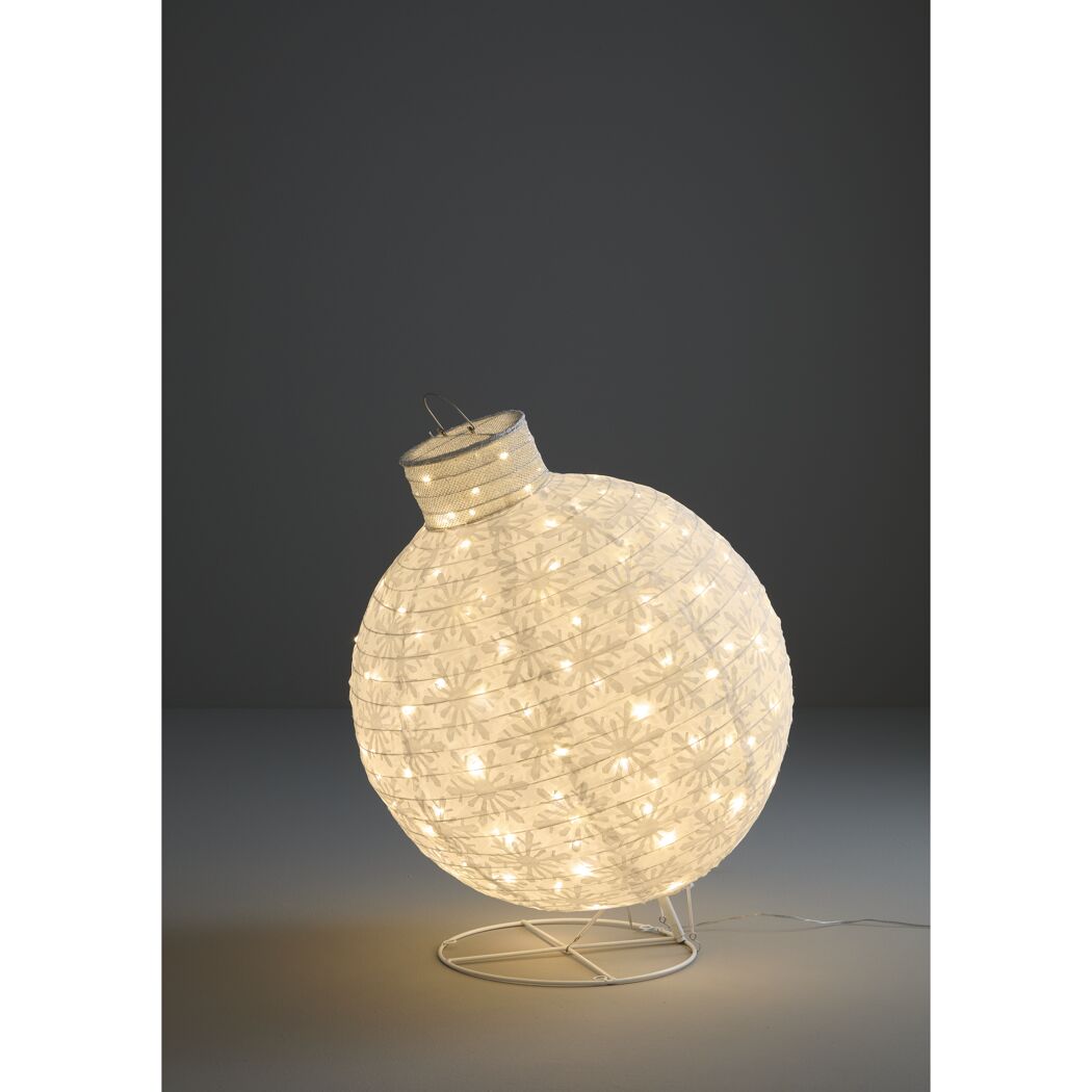 LED-Kugel rot/weiß 65 cm