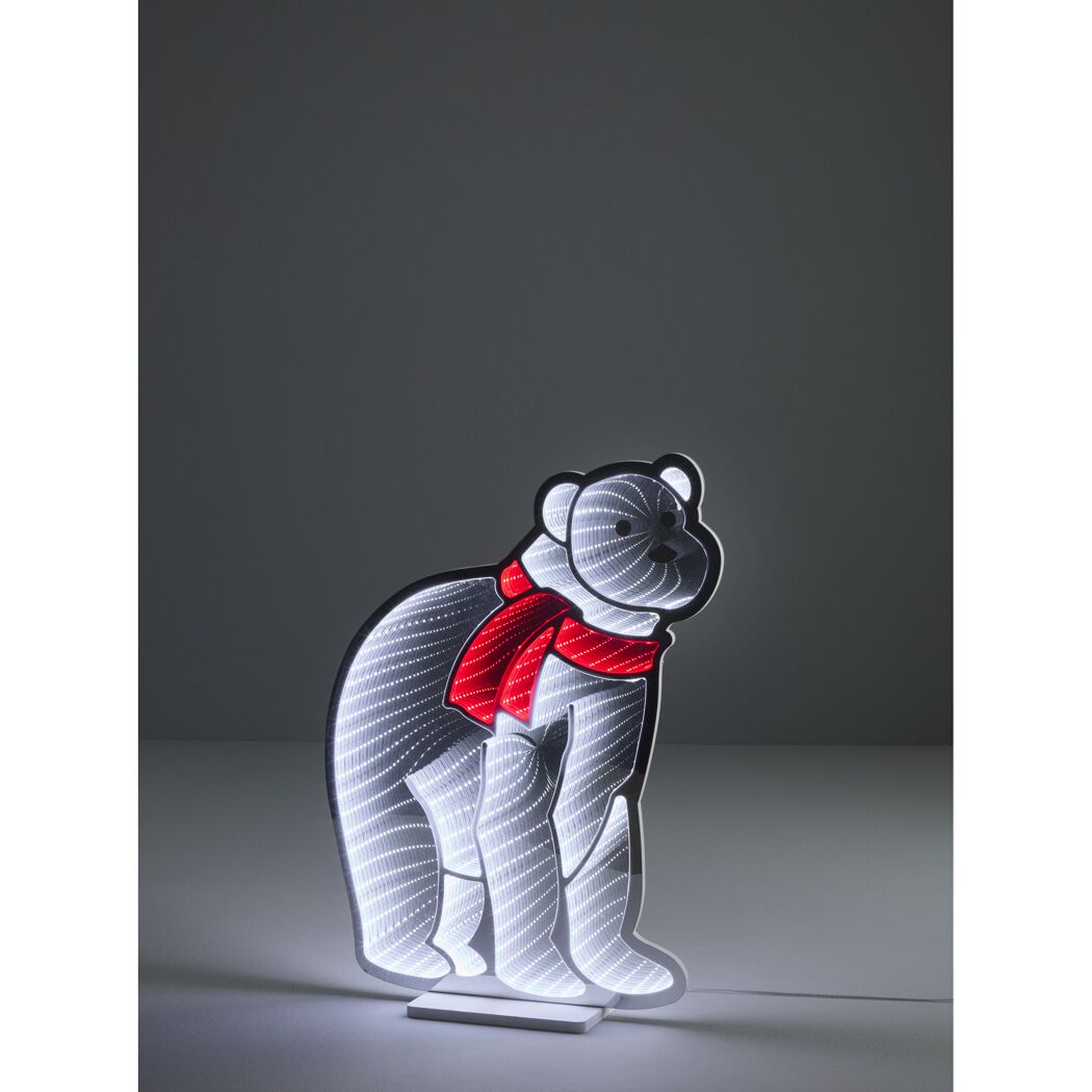 LED-Dekofigur Eisbär mit Infinity-Effekt 60 cm
