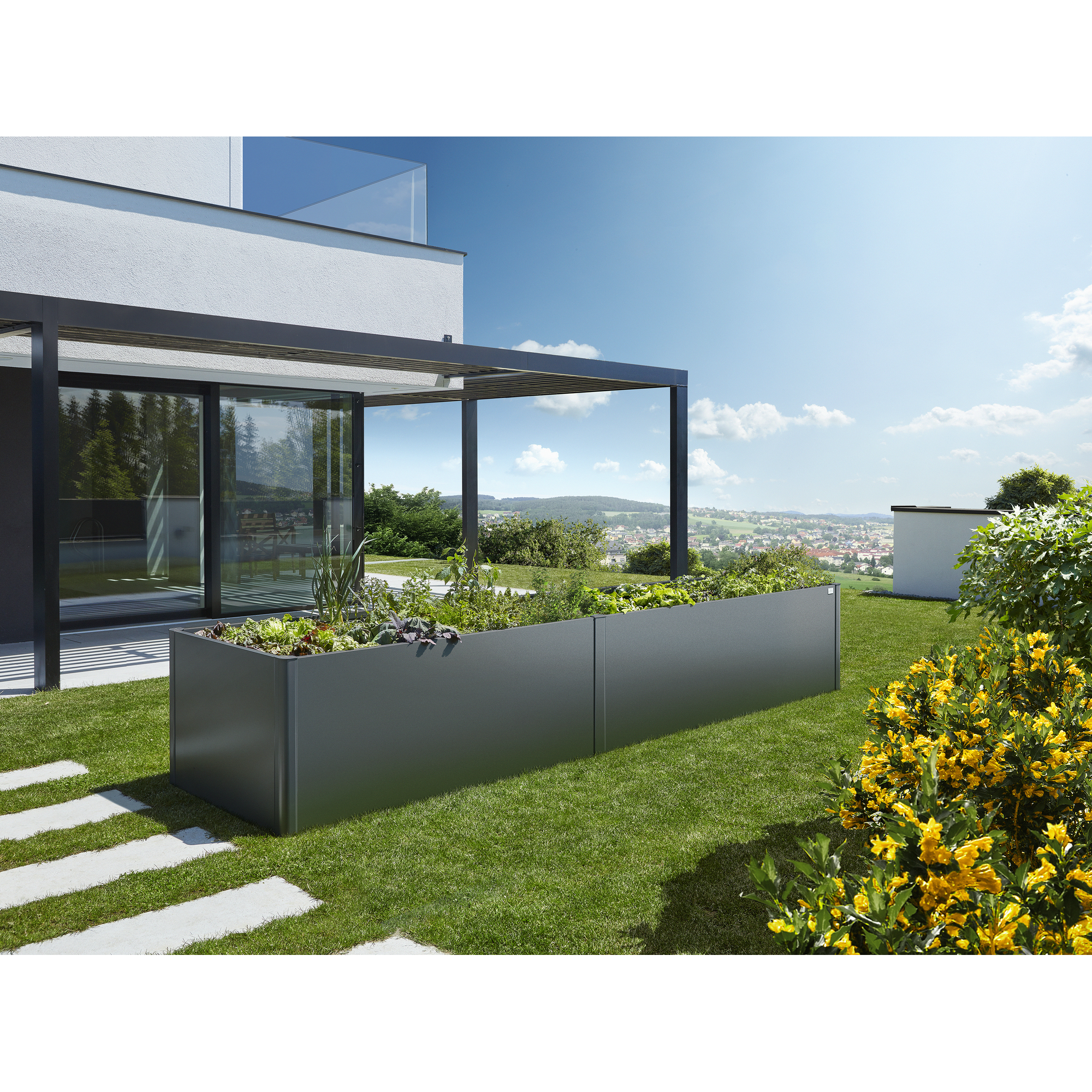 HochBeet Gr. 4x1 dunkelgrau-metallic