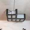 Deckenregal 'Vario' Metall schwarz 60 x 120 cm 100 kg 3er-Set