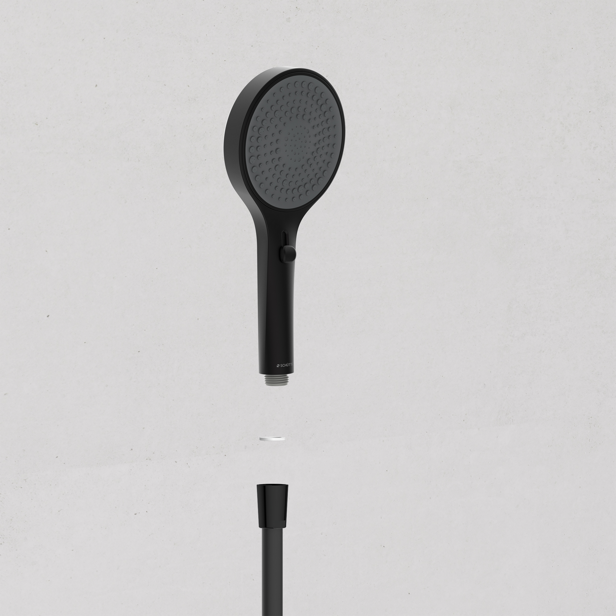 Handbrause 'Ibiza' schwarz matt Ø 12 cm, 2 Strahlarten