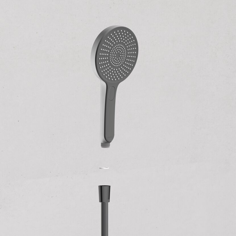 Handbrause 'Karibik' graphit matt Ø 13 cm, 3 Strahlarten