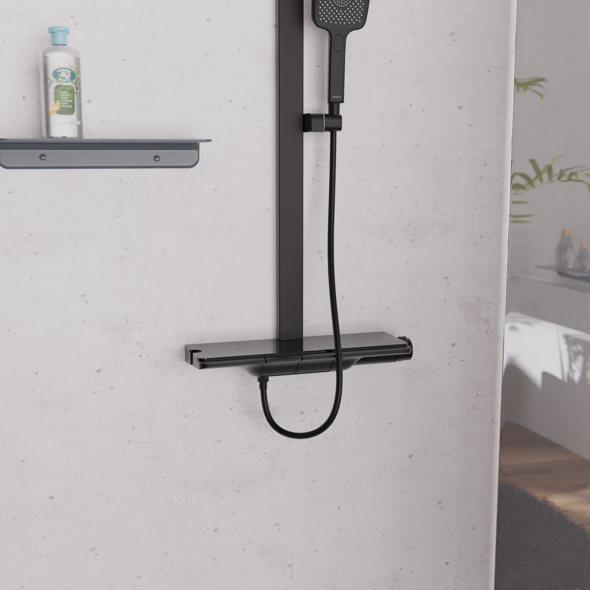 Brauseschlauch Kunststoff schwarz 80 cm