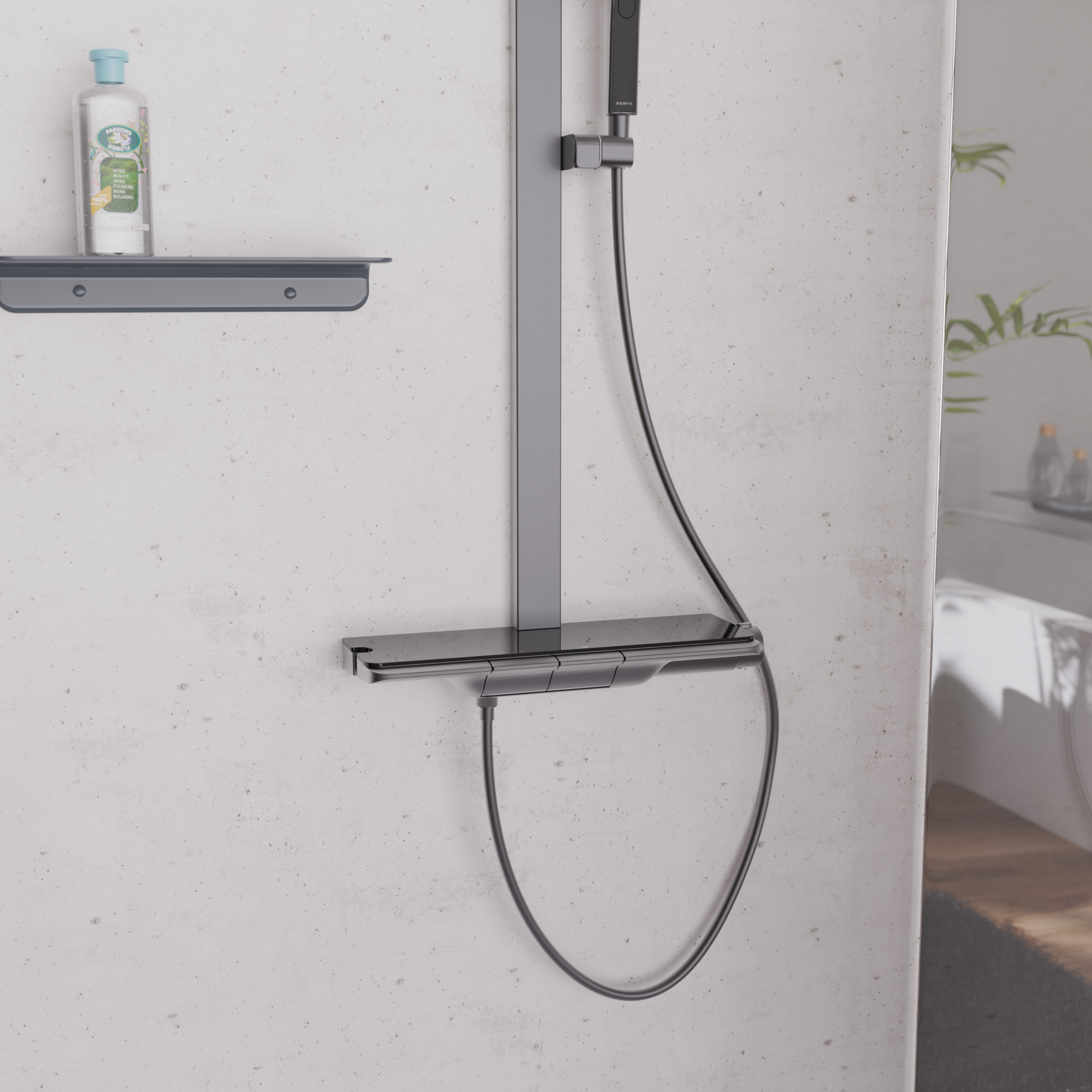 Brauseschlauch Kunststoff graphit matt 150 cm