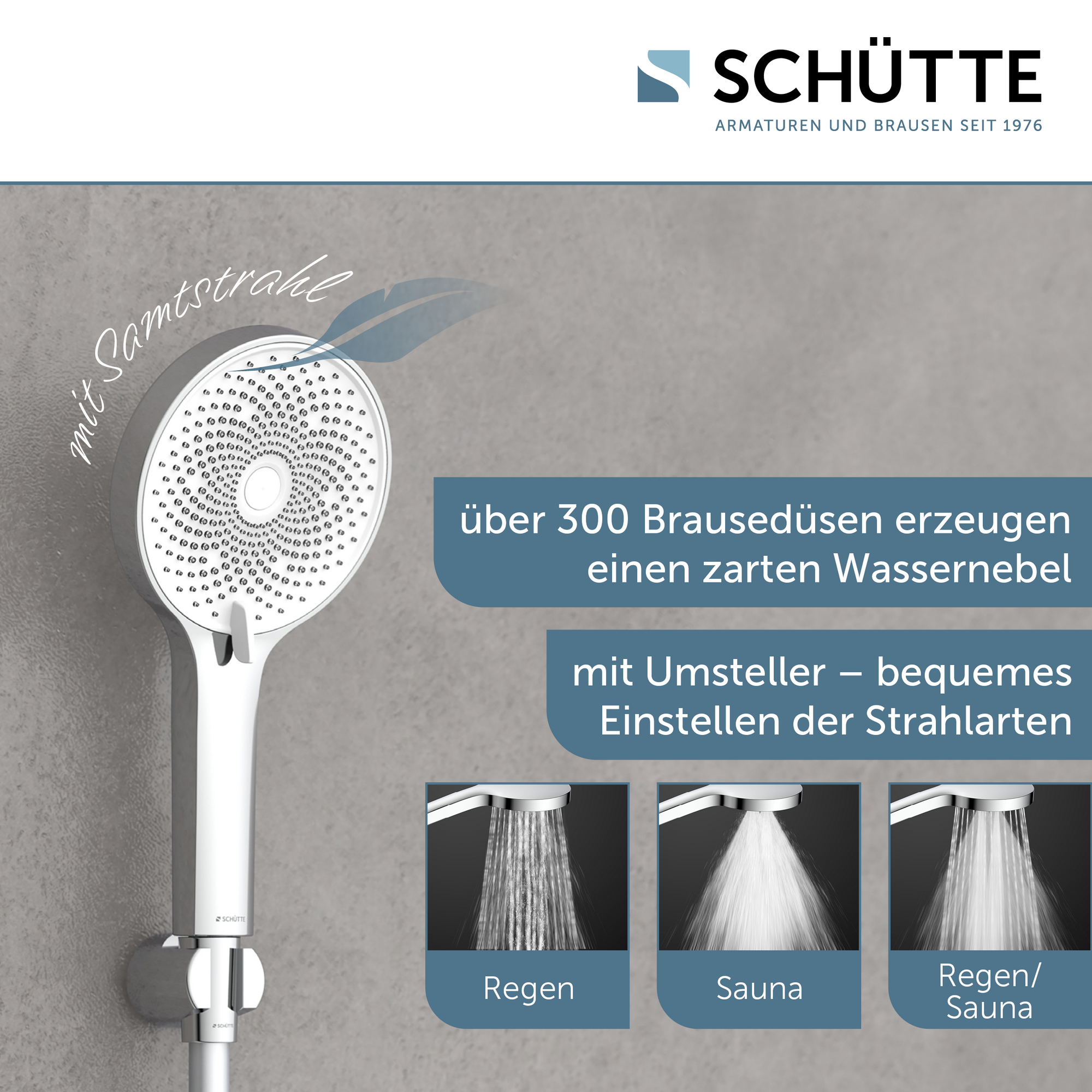 Handbrause 'Samoa Rain' chrom/anthrazit Ø 13 cm