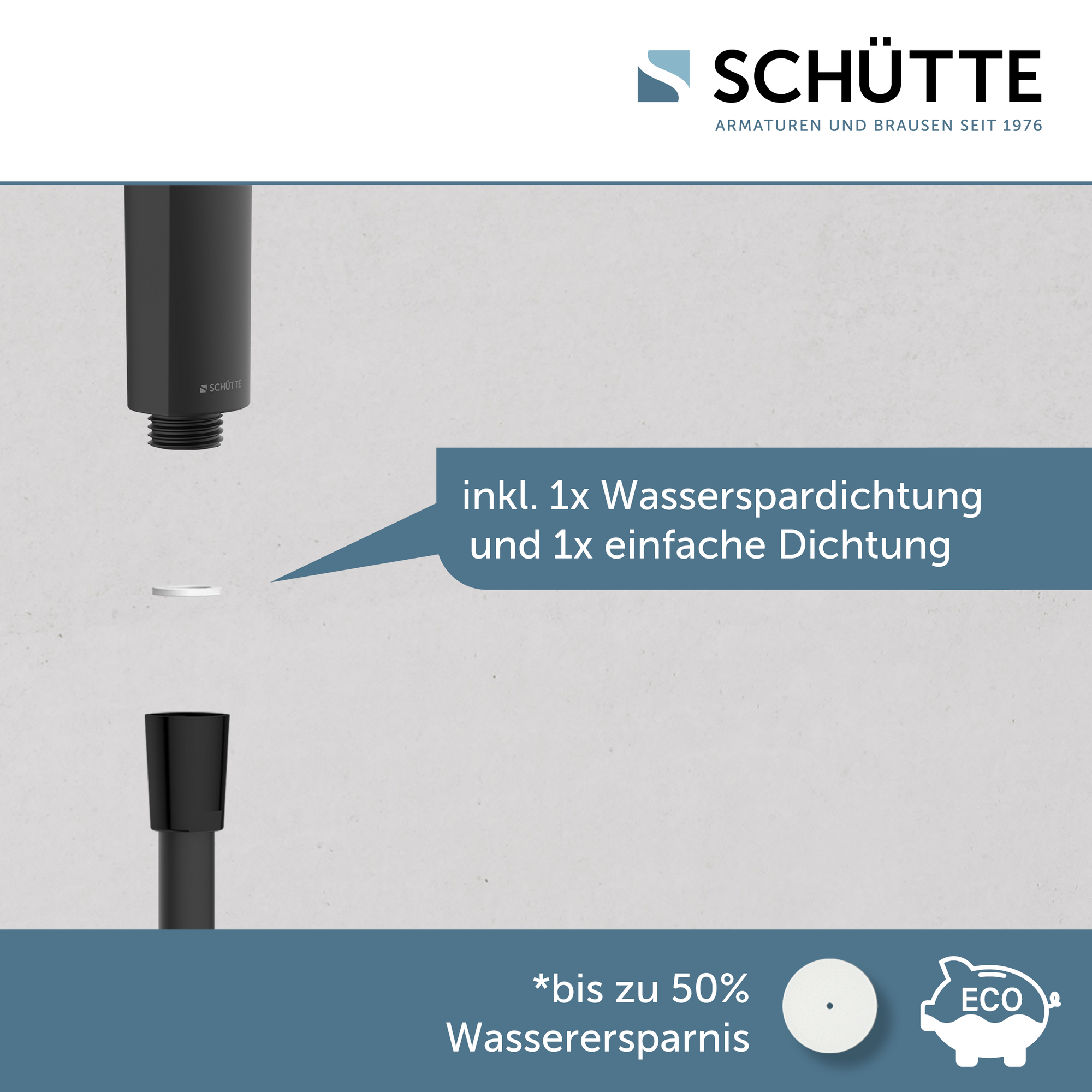 Handbrause 'Samoa Rain' mattschwarz Ø 13 cm
