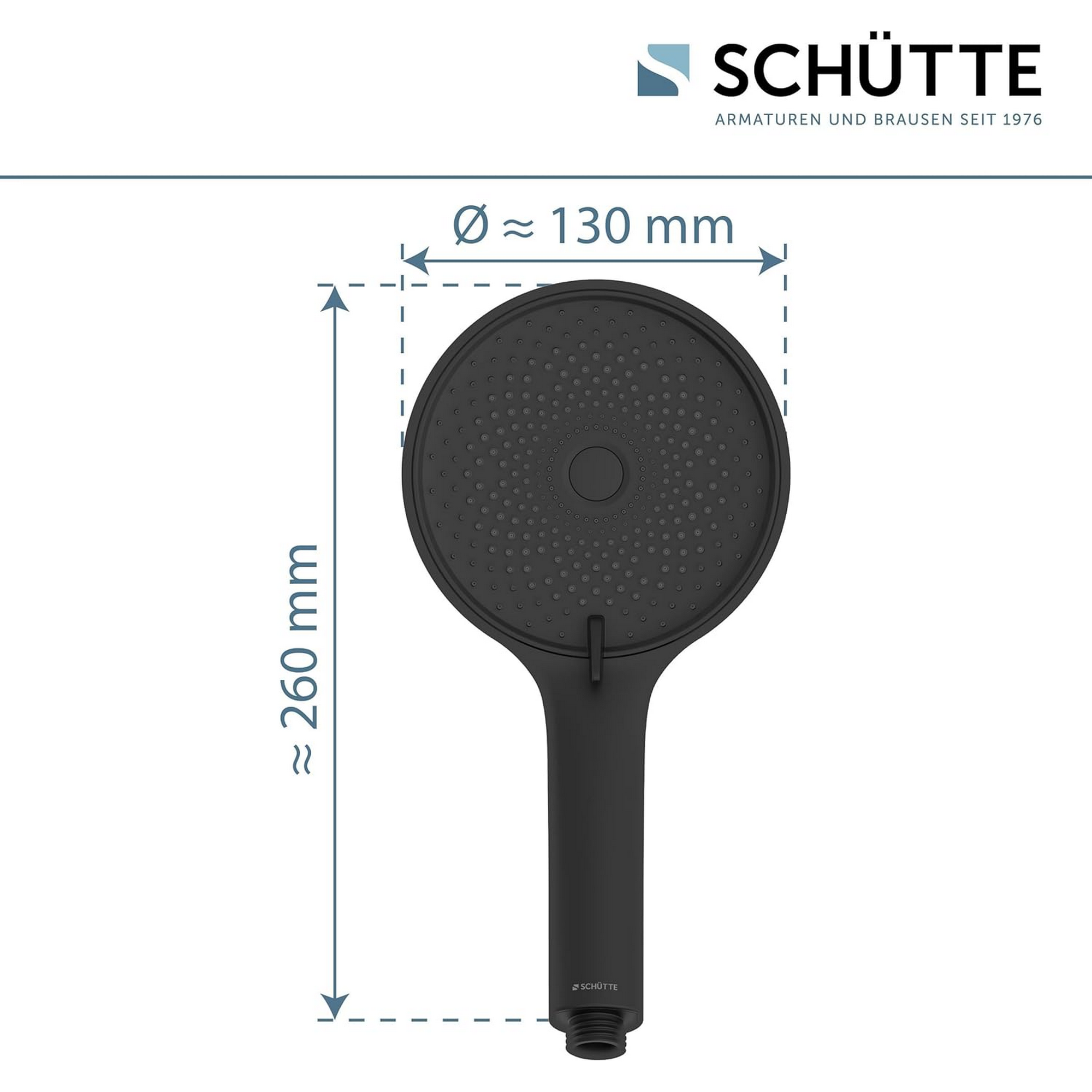 Thumbnail - Schütte Handbrause 'Samoa Rain' mattschwarz Ø 13 cm