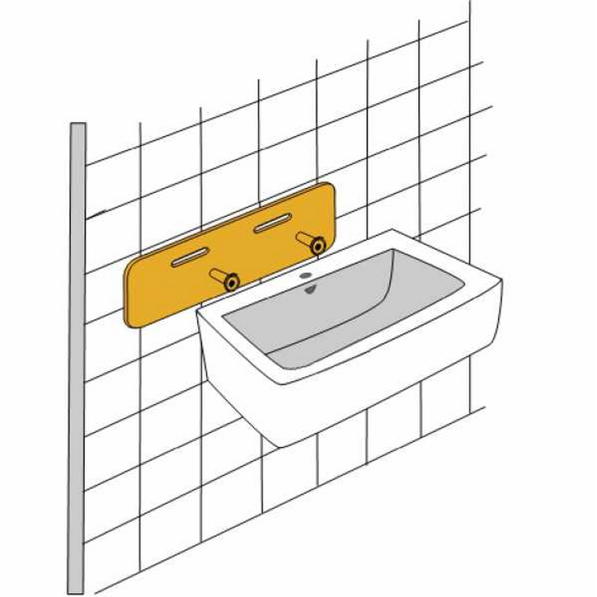 Schallschutzset für Waschtische 750 x 195 x 4 mm