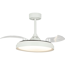 LED-Deckenleuchte mit Ventilator weiß, Fernbedienung Ø 45 x 32,3 cm