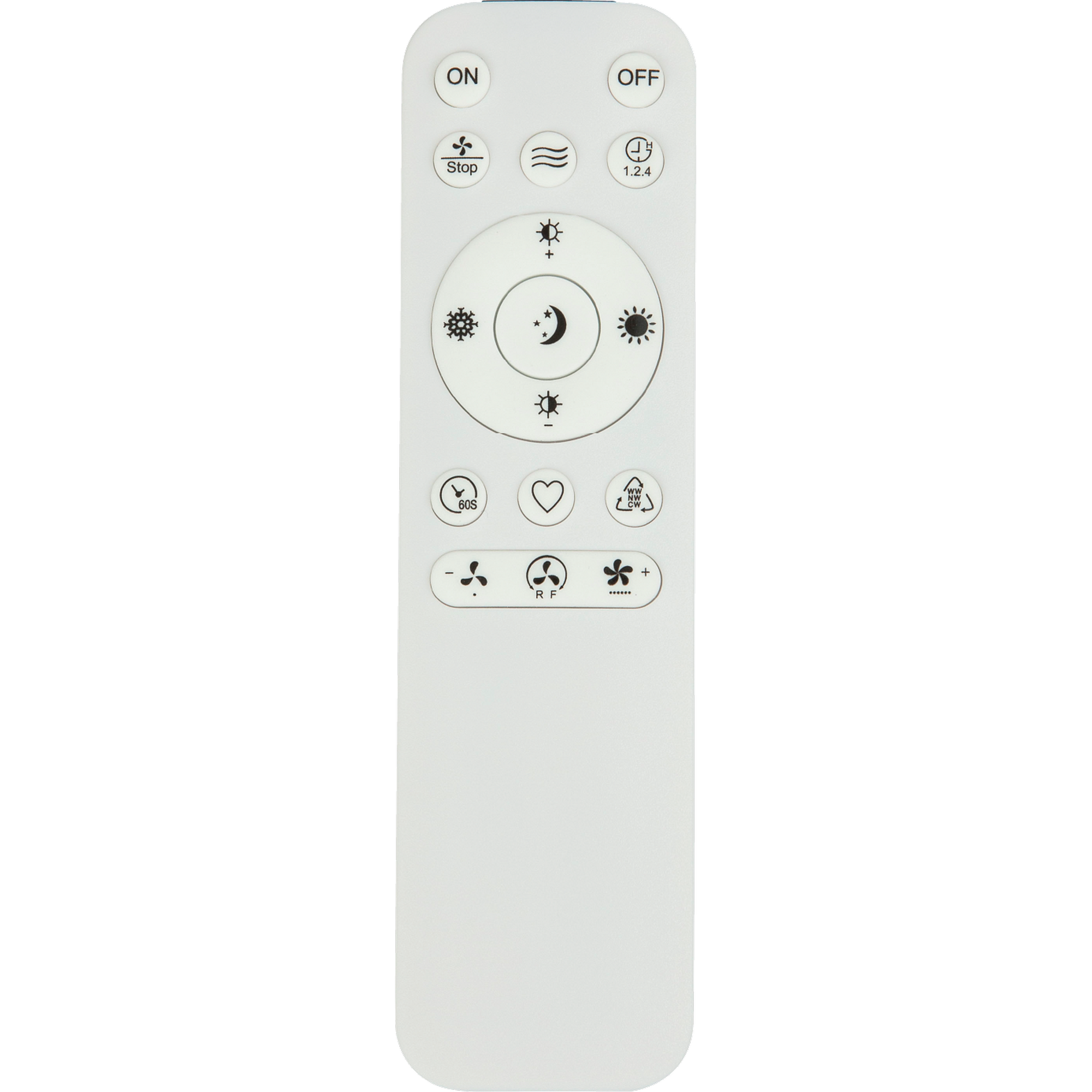 LED-Deckenleuchte mit Ventilator weiß, Fernbedienung Ø 45 x 32,3 cm