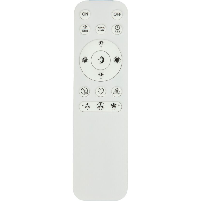 LED-Deckenleuchte mit Ventilator weiß, Fernbedienung Ø 45 x 32,3 cm