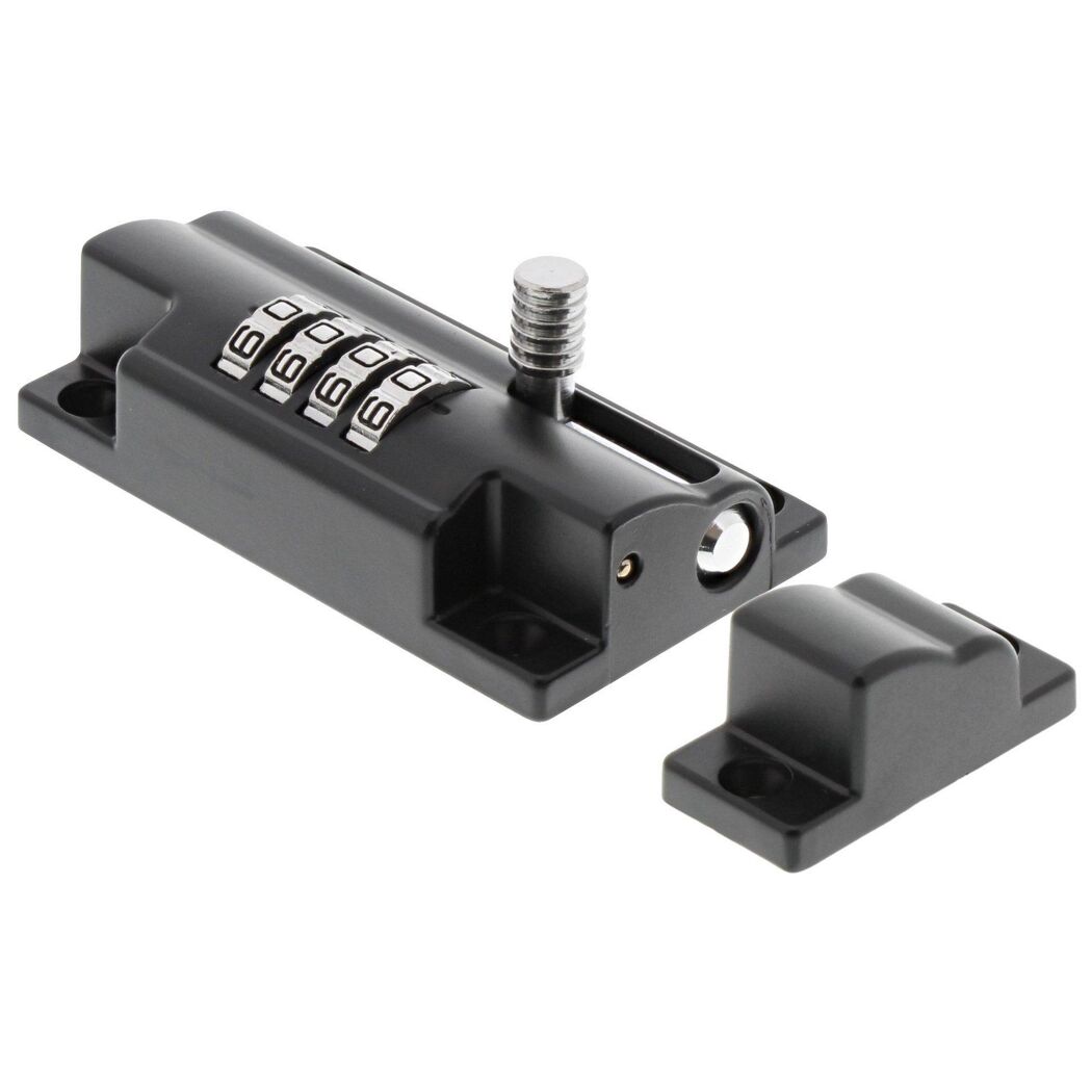 Riegel mit Zahlenschloss 'RS 110 C SB'  11,3 x 5 cm schwarz