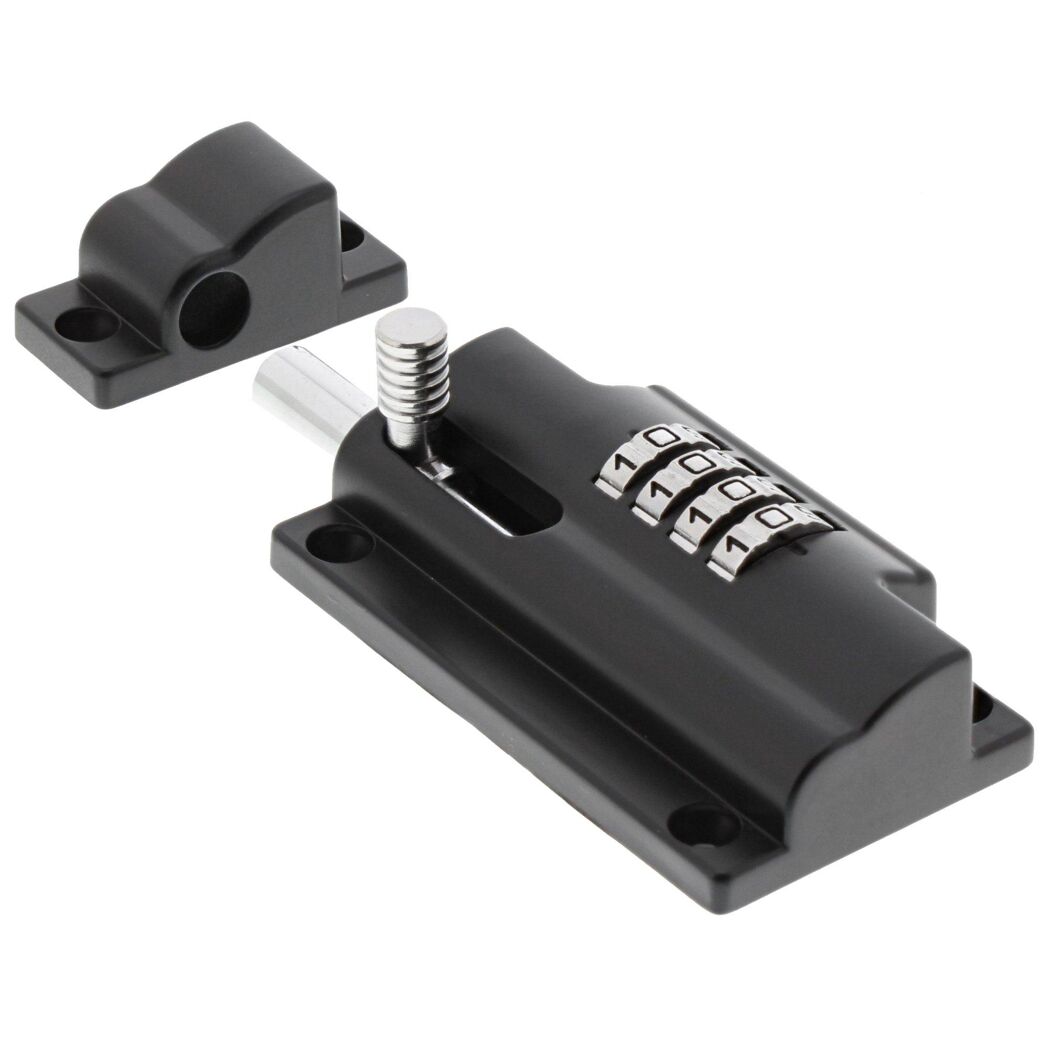 Riegel mit Zahlenschloss 'RS 110 C SB'  11,3 x 5 cm schwarz