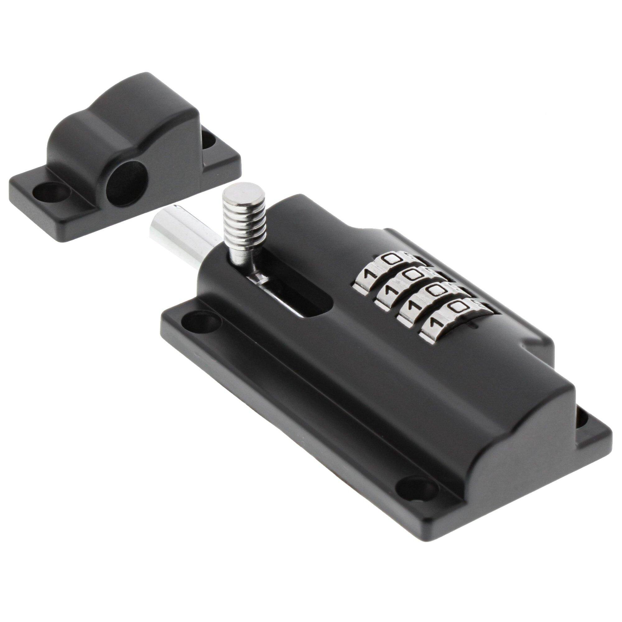 Riegel mit Zahlenschloss 'RS 110 C SB'  11,3 x 5 cm schwarz